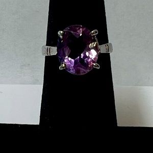 New Real Amethyst 925 Sterling Silver Ring